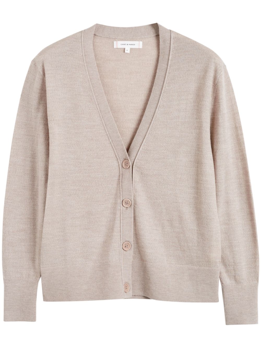 Fine-knit merino cardigan - Black