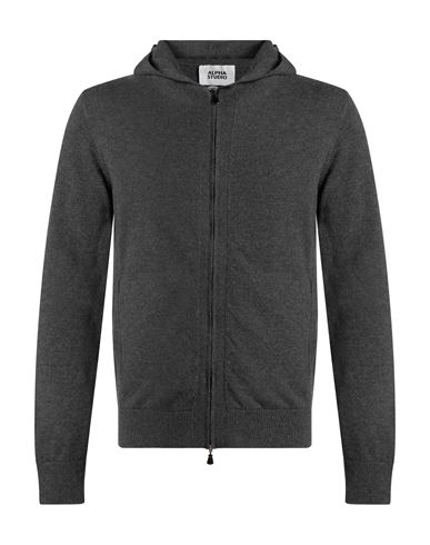 Man Cardigan Charcoal Size 38 Wool