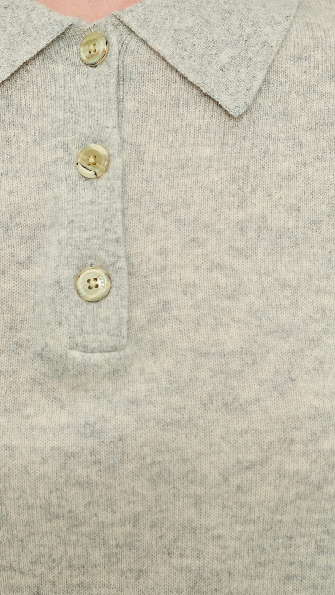 Cashmere Long Sleeve Polo Lime