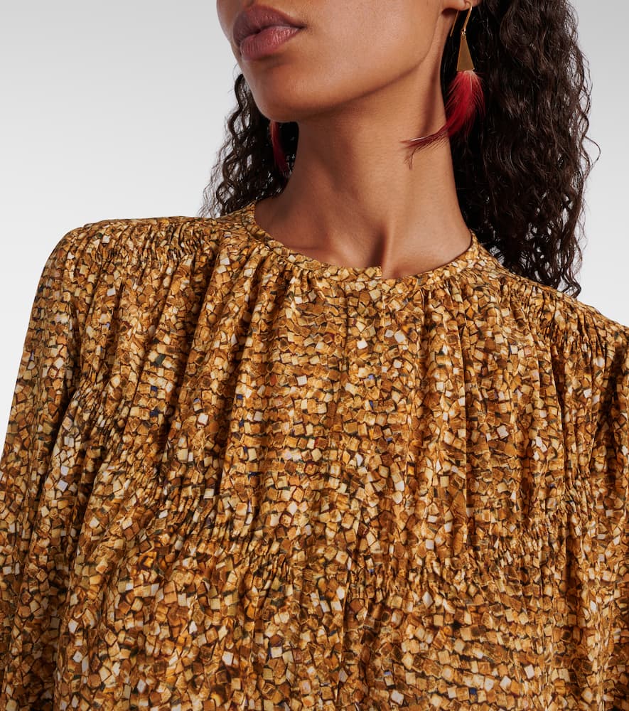 Sally printed silk-blend blouse