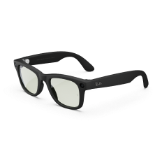 Refurbished Ray-Ban Meta Wayfarer Gen 1, Matte Black / Clear to G-15 Green Transitions®, Standard, High Bridge Fit