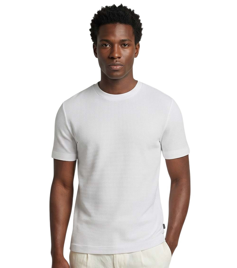 White Solid Crew Neck T-Shirt