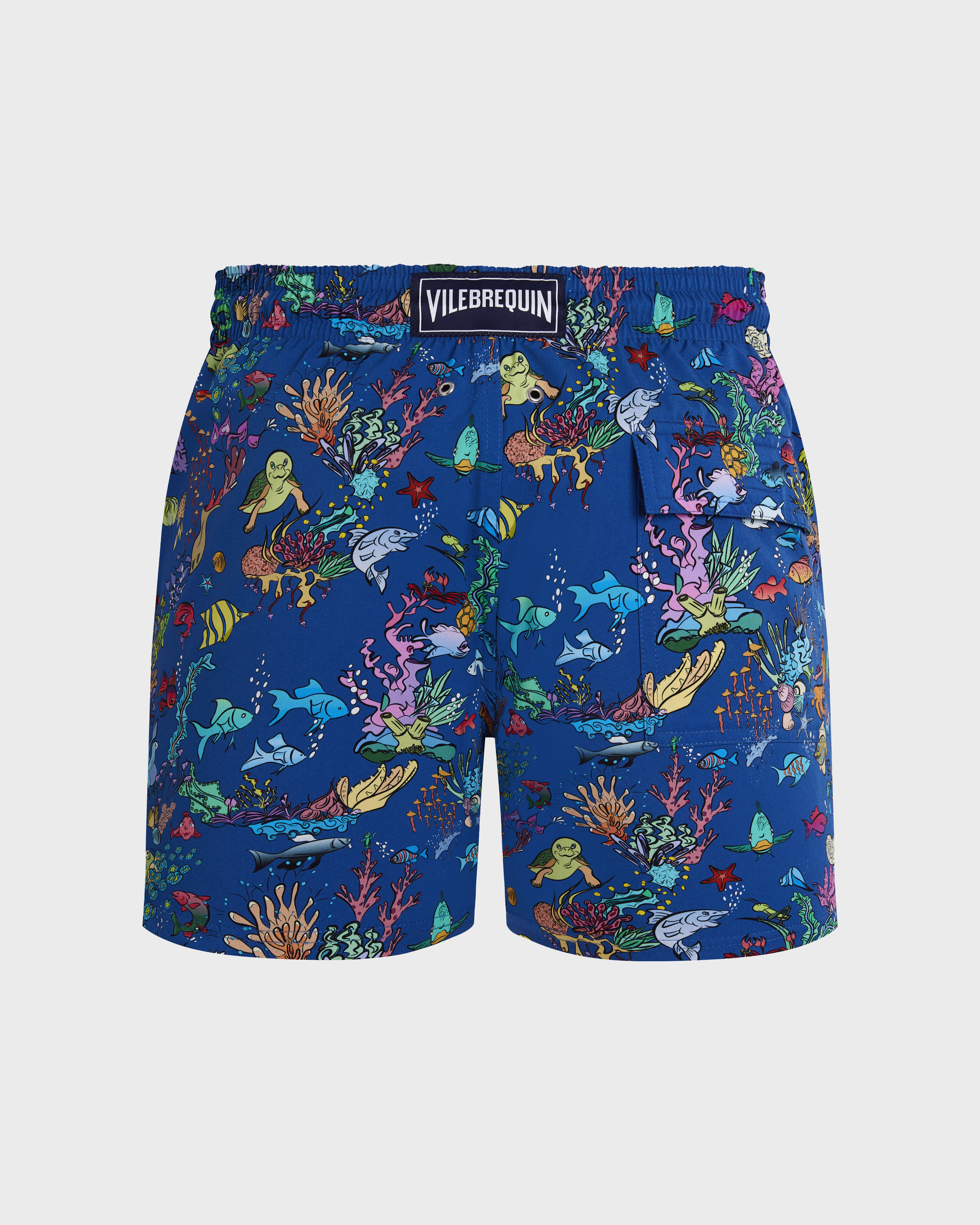 Men Stretch Short Swim Shorts Aquarium - Swimwear - Monrise - Blue