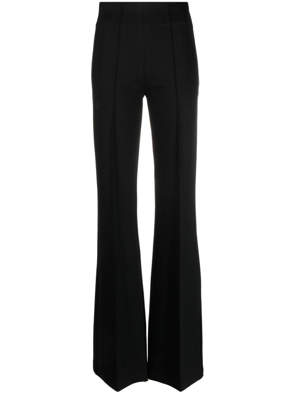High-waisted straight-leg trousers - Black