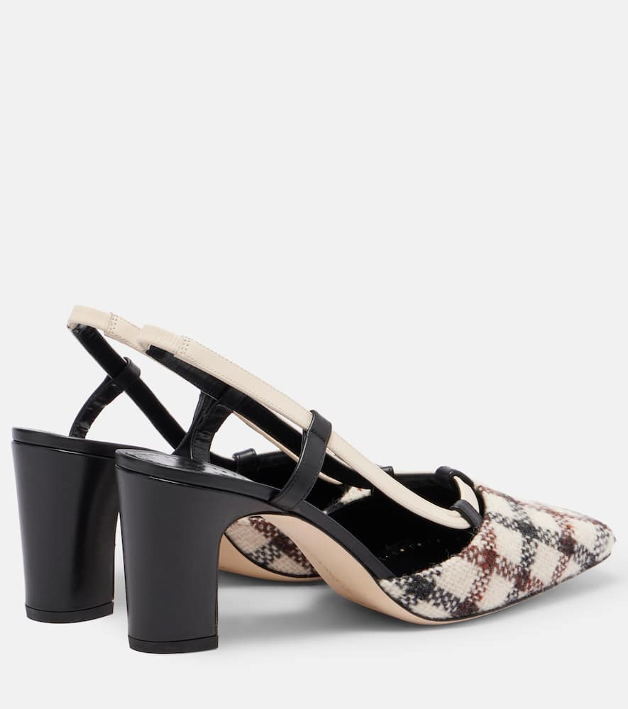 Vestal checked slingback pumps
