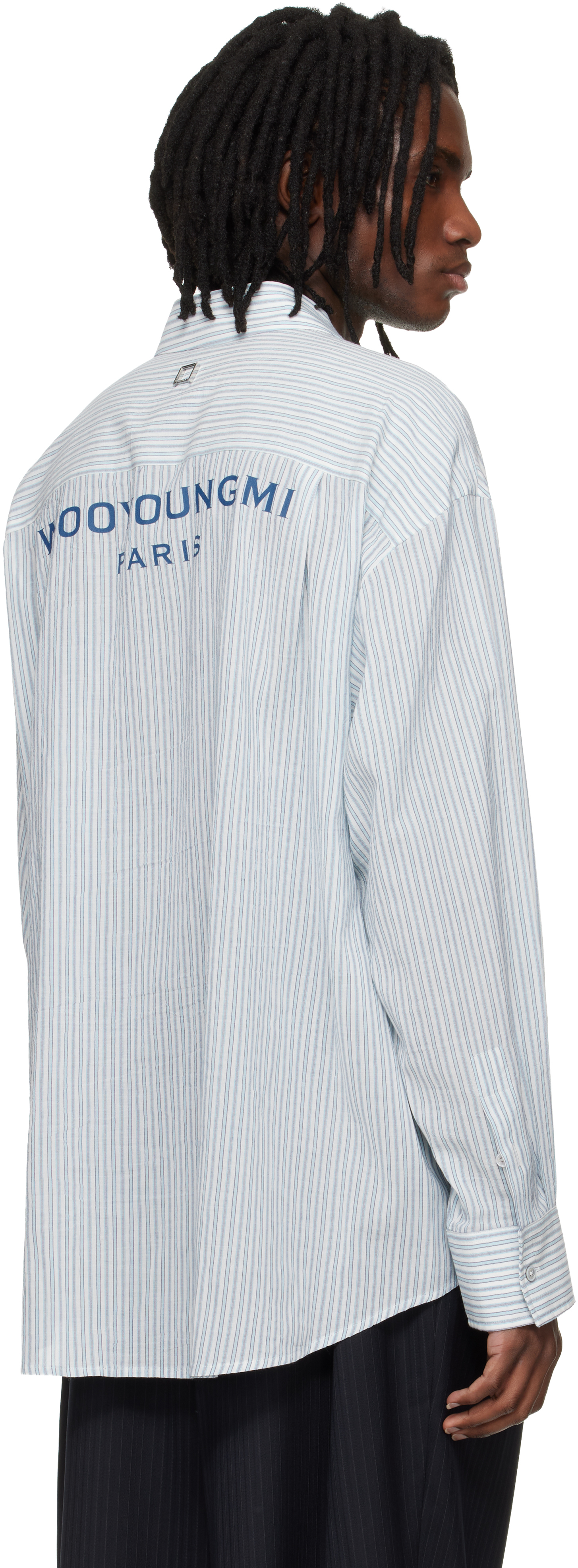 Blue Stripe Back Logo Shirt