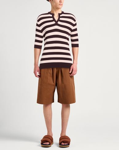 Man Sweater Chocolate brown Size S Cotton
