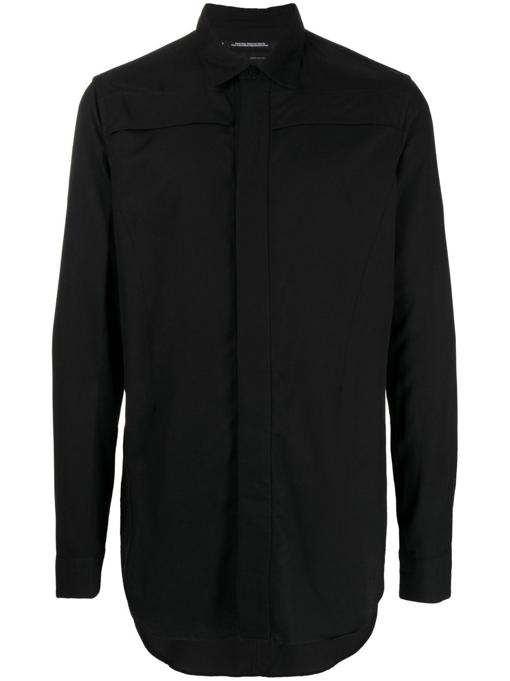 Fold-detail long-sleeved shirt - White