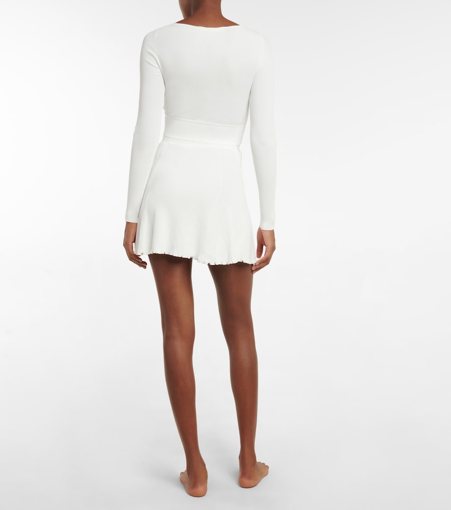 Live The Process Malia ribbed-knit tennis miniskirt