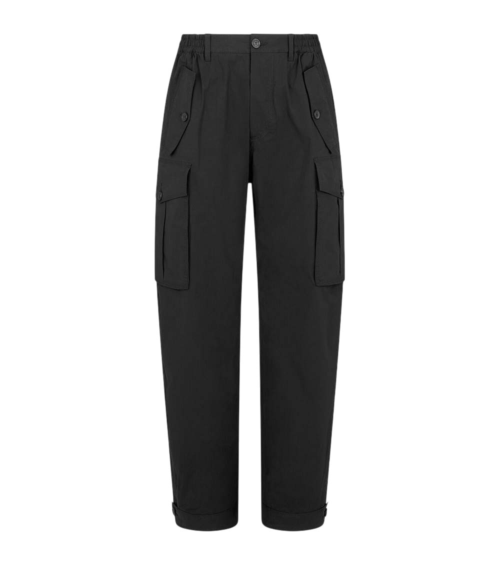 Black Relaxed Cargos Pants