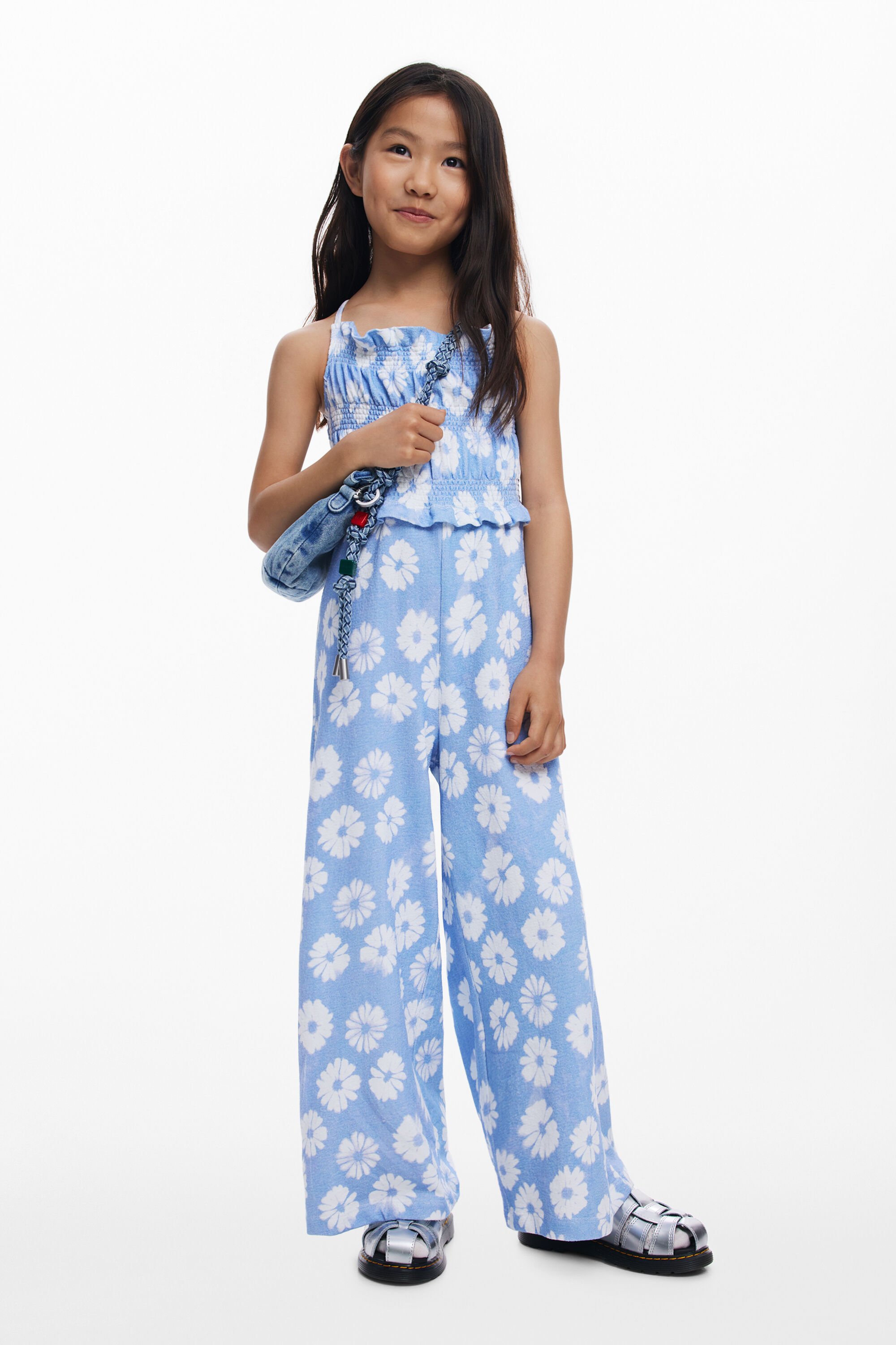 Floral strappy jumpsuit