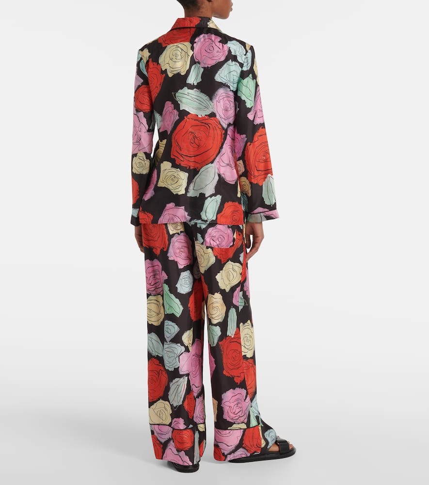 Floral silk shirt