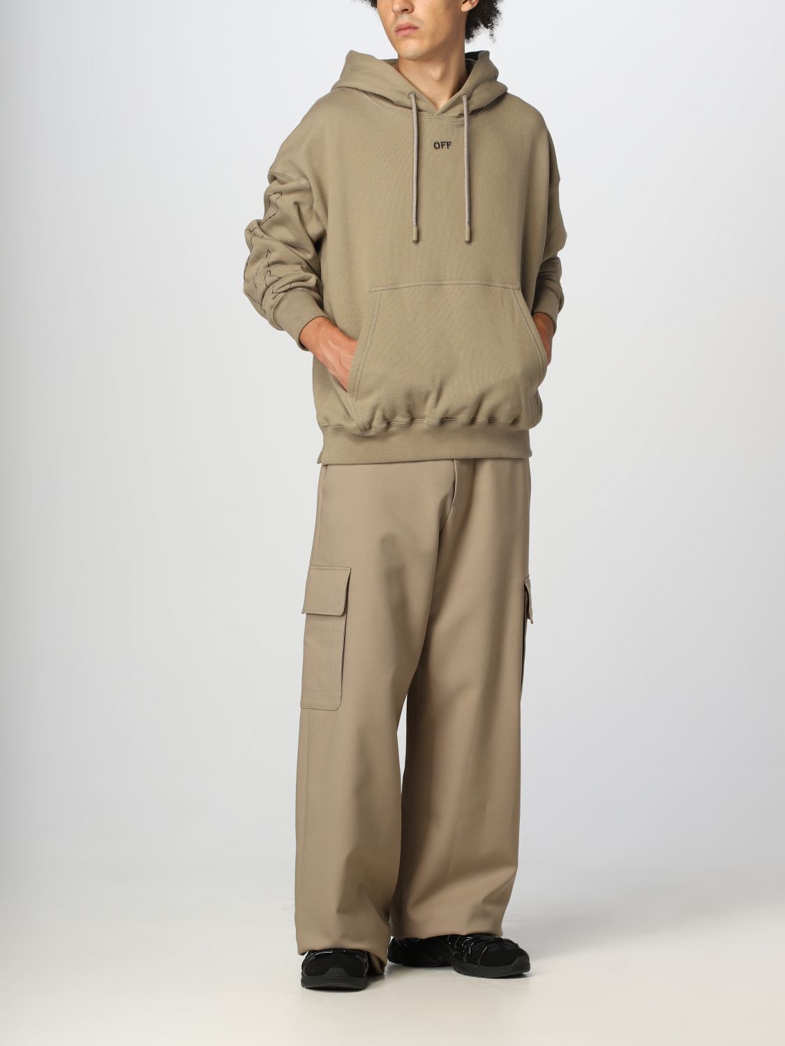 Sweatshirt Men color Beige