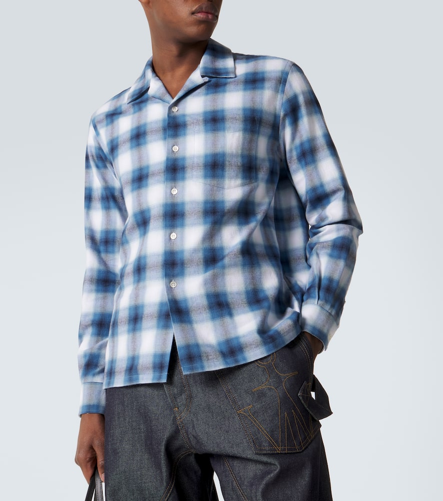 Checked cotton flannel shirt