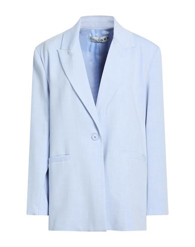 Woman Blazer Sky blue Size L Polyester, Viscose, Elastane
