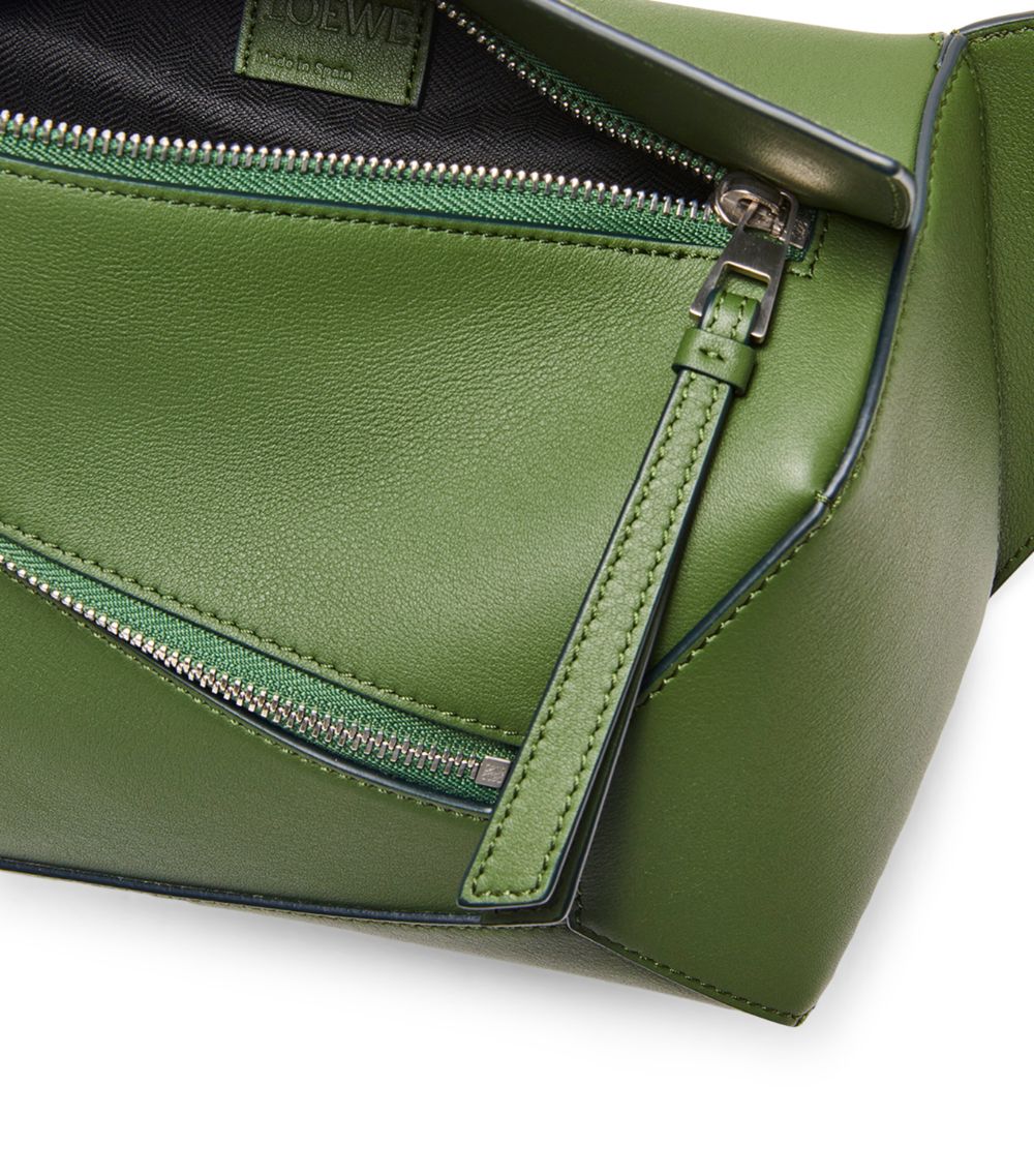 Small Leather Puzzle Belt Bag
