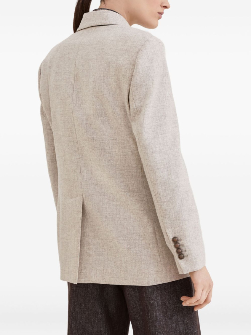 Twill flannel blazer - Neutrals