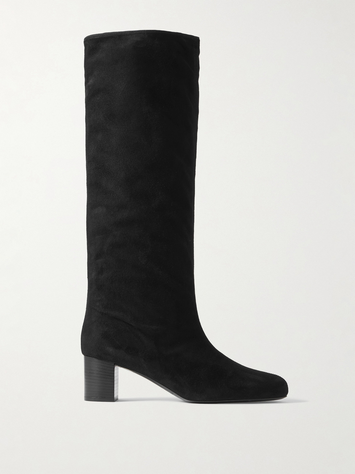 Downtown Suede Knee Boots - Black