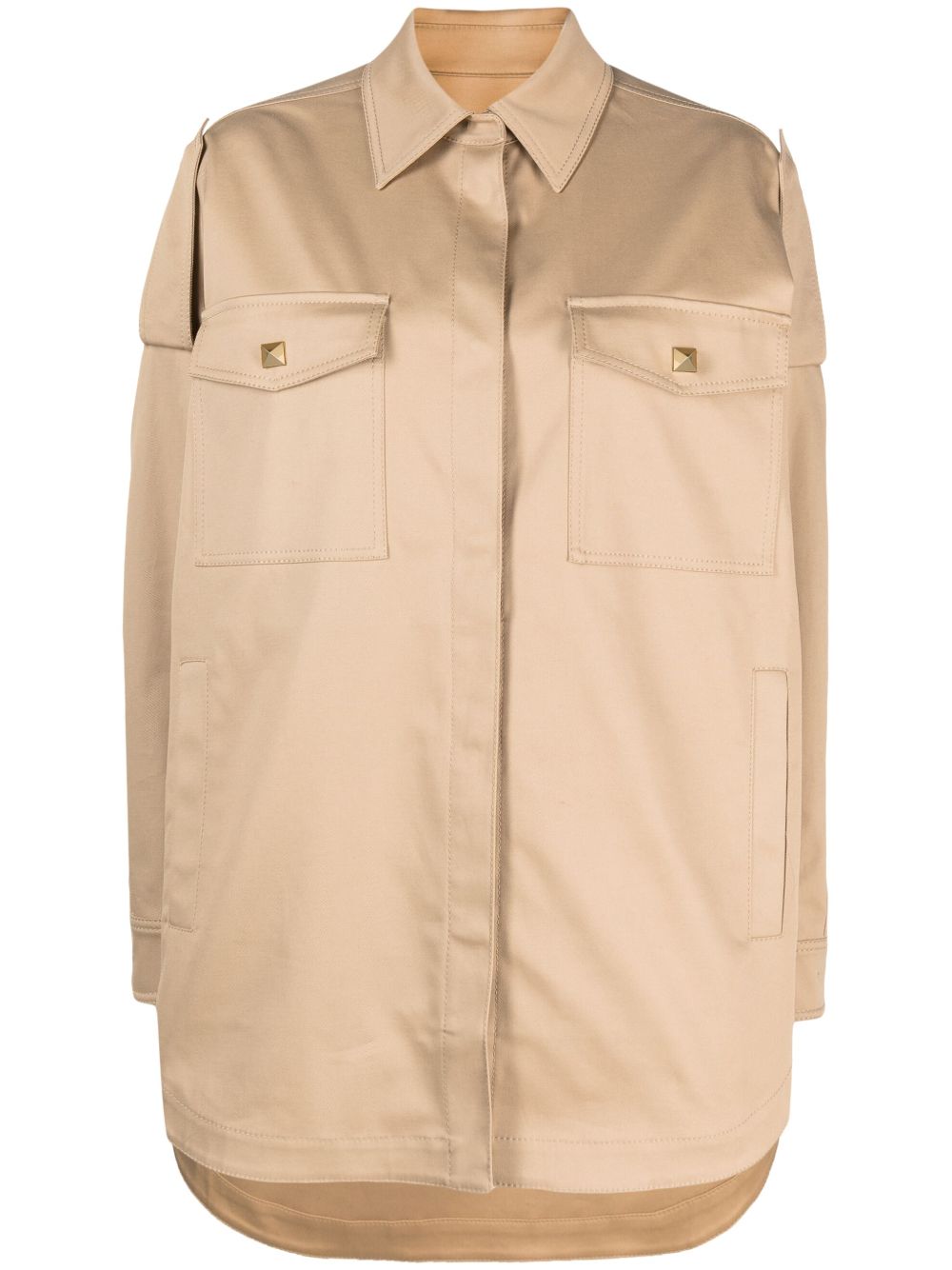 Rockstud high-low jacket - Neutrals