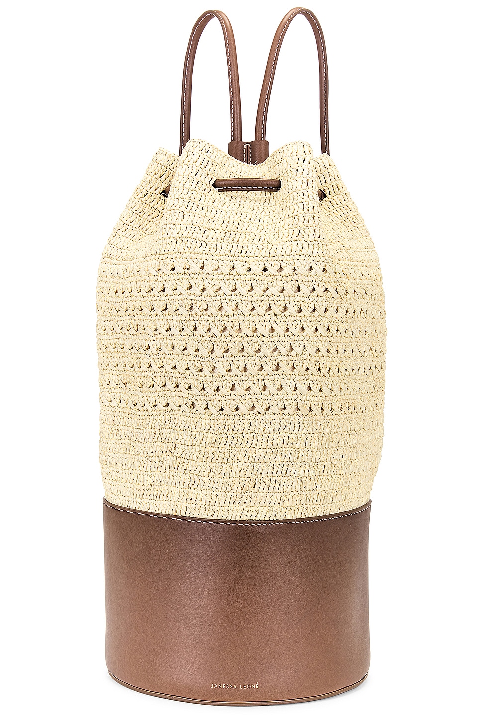 Janessa Leone Beca Backpack in Brown - Brown.  a