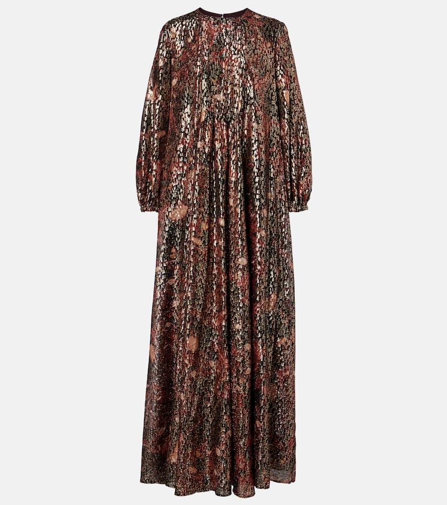 Zinnia silk-blend maxi dress