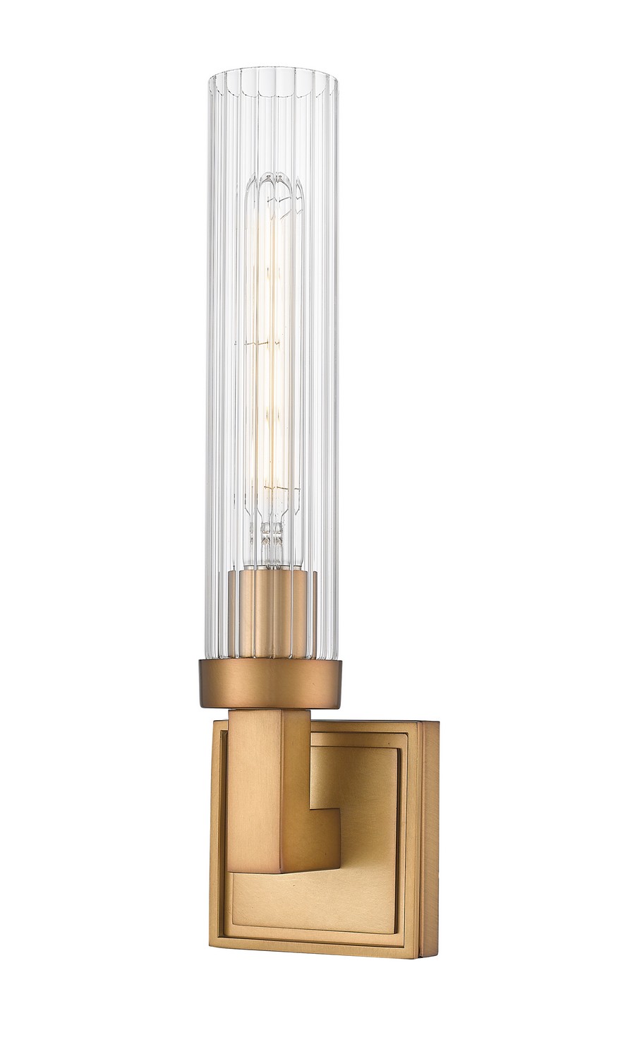 Rubbed Brass Wall Sconce from the Beau Collection