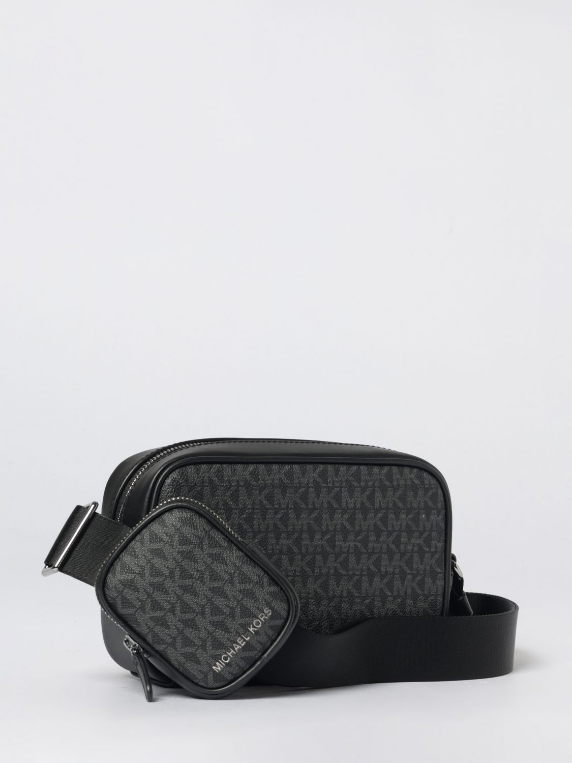 Hudson logo-print messenger bag - Black
