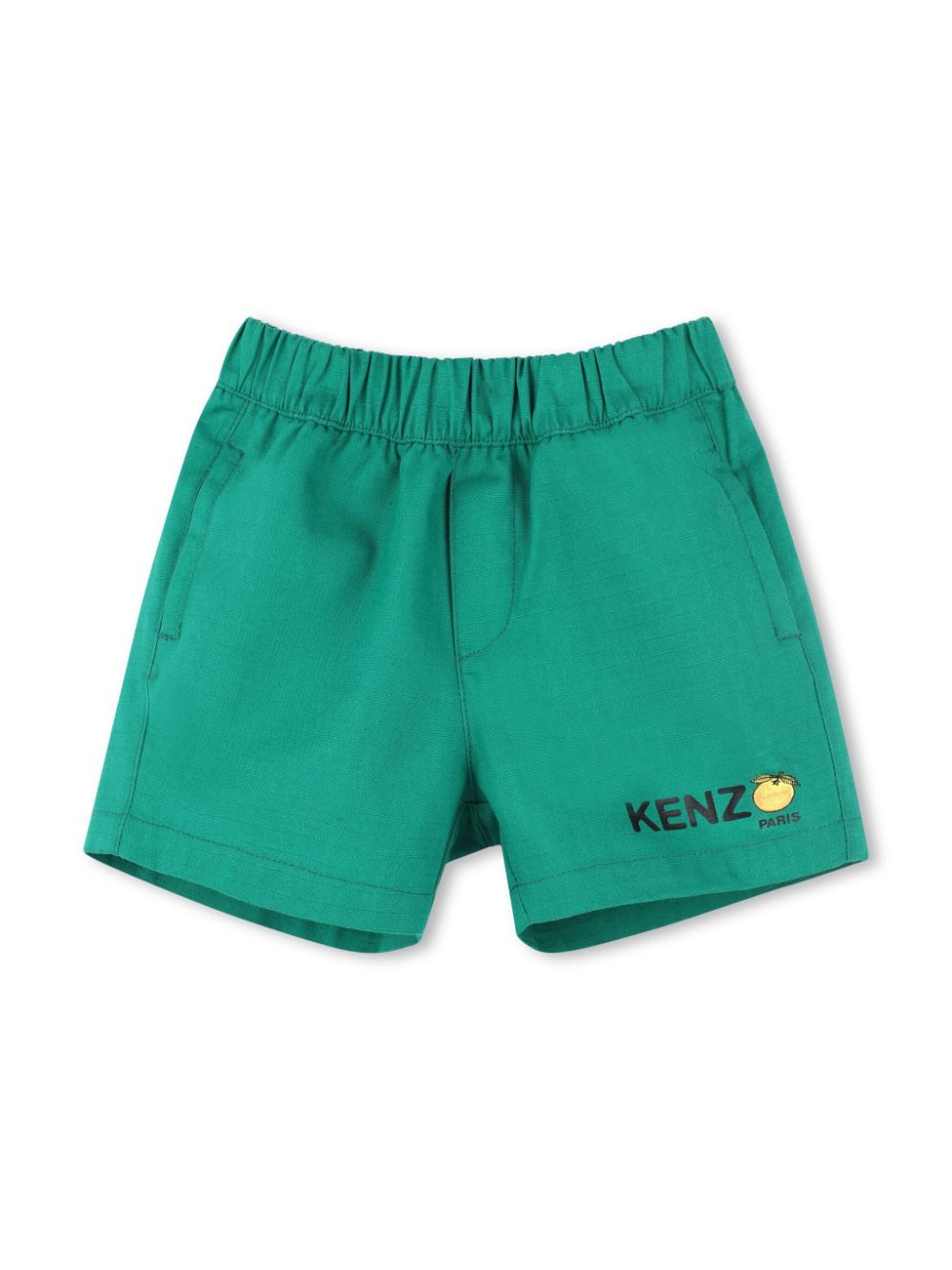 Logo-print cotton shorts - Green