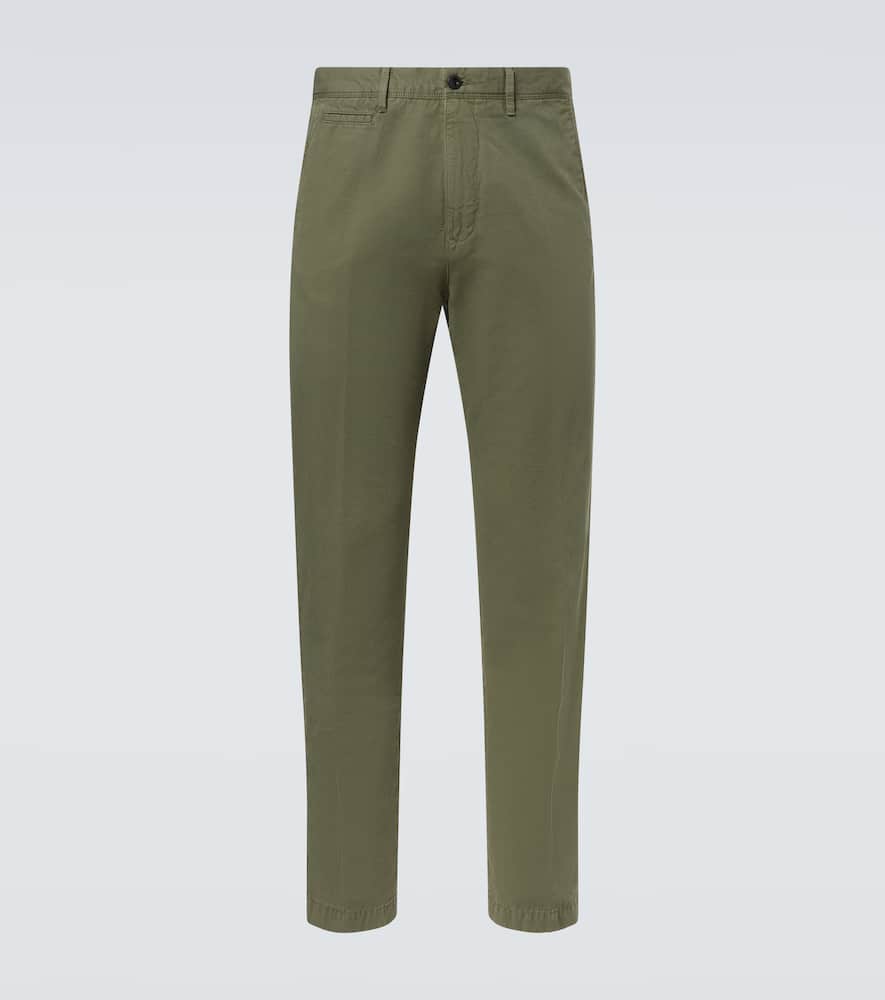 Cotton and linen slim pants