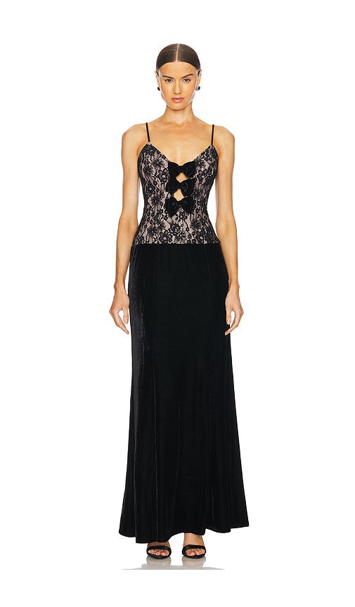 Lovers and Friends Millie Gown in Black.  XS. Also in