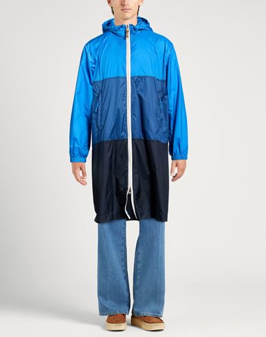 Man Overcoat & Trench Coat Azure Size 2 Polyester