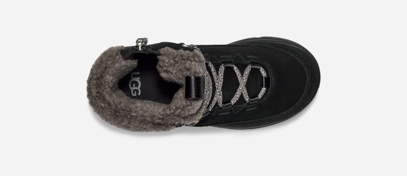 ® Kids' TerreTrail Cozy Lace Suede Cold Weather Boots in Black