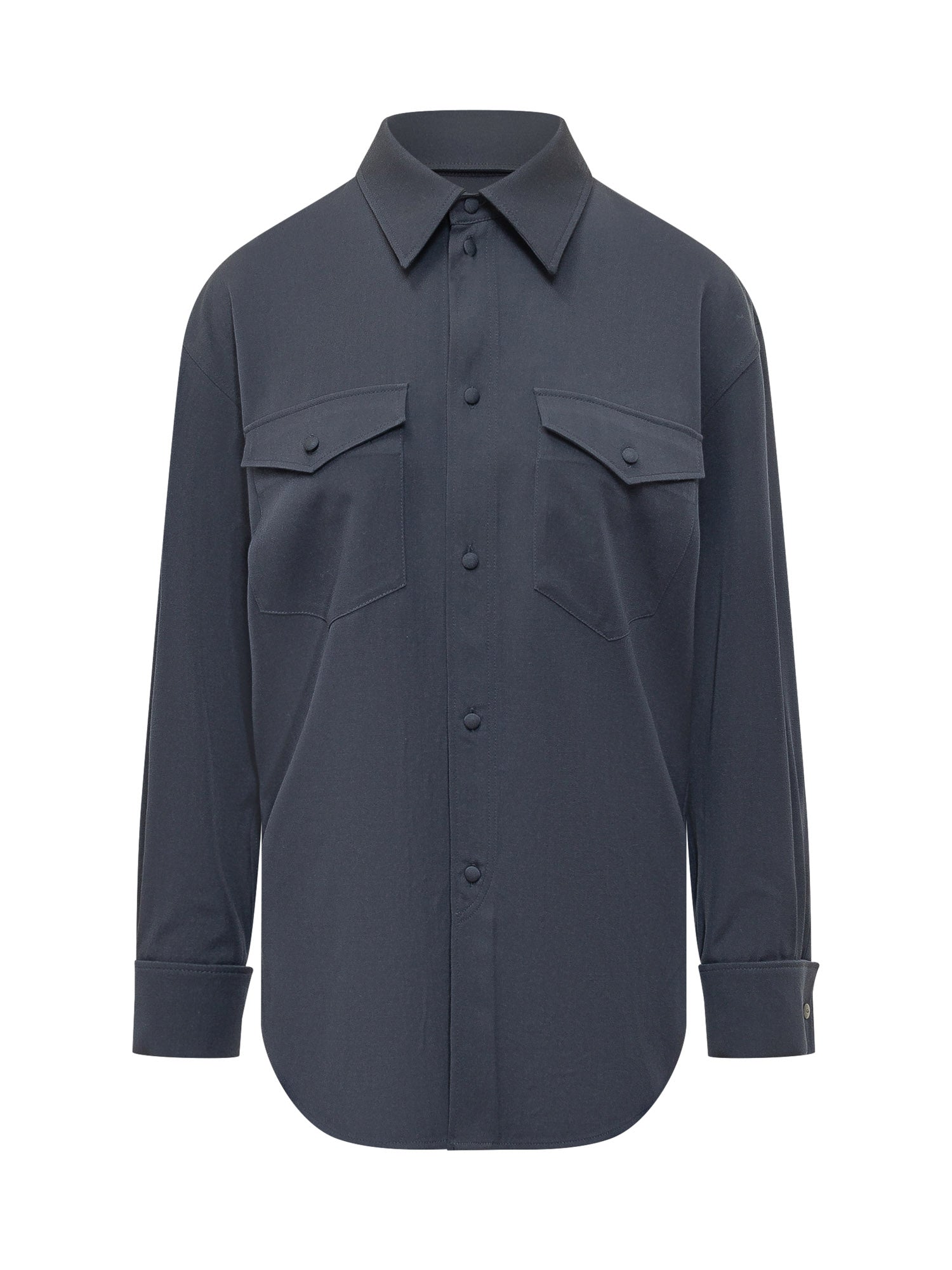 Overshirt with Pocket Detail and Buttons