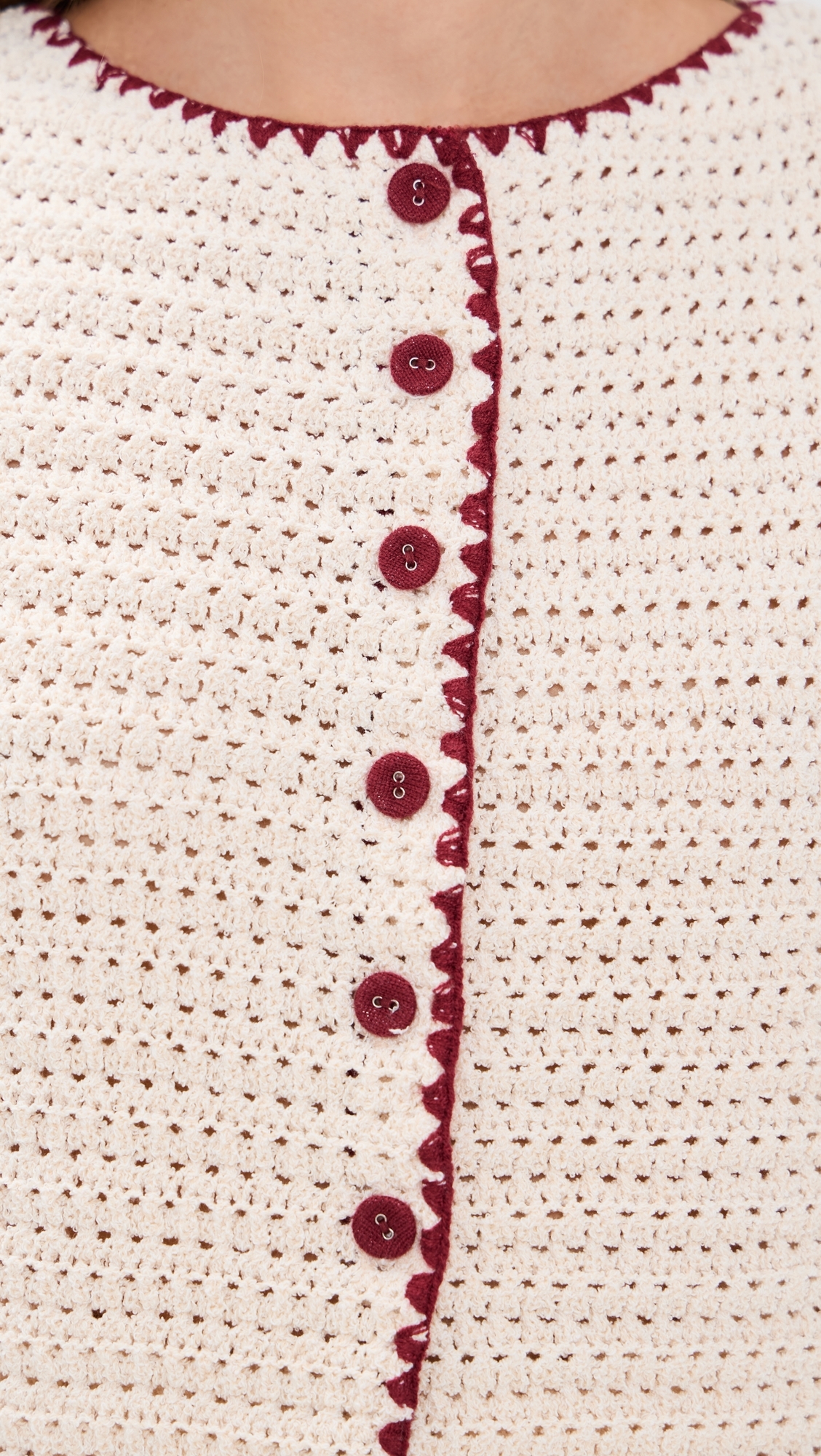 Stella Crochet Vest Cream