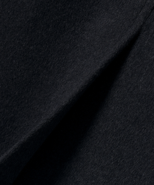 Essential Cashmere Balmacaan Coat_Black