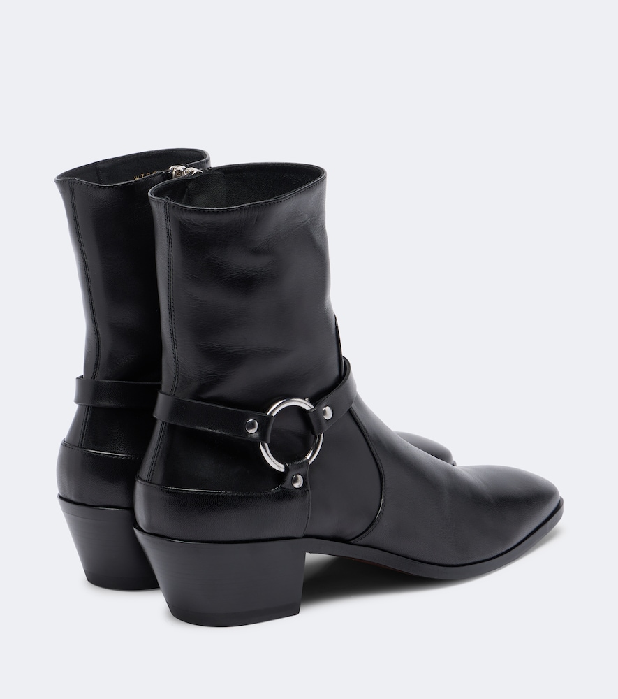 Leather ankle boots