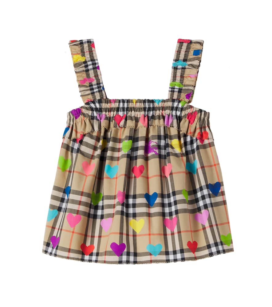 Burberry Check printed cotton top