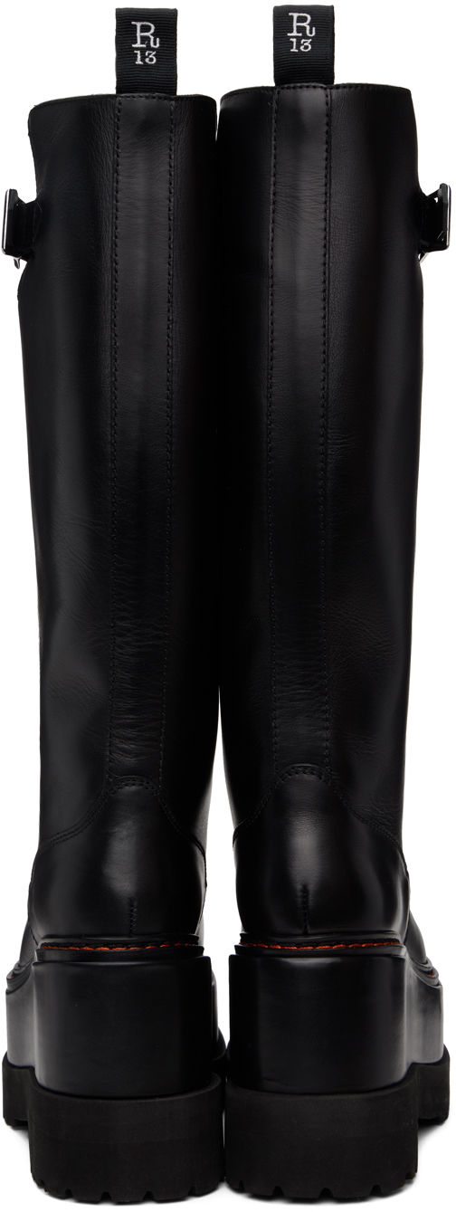R13 Black Engineer Boots