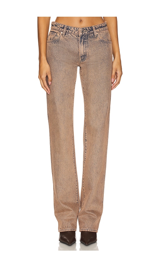 GRLFRND GERADE ISABEL LOW RISE STRAIGHT in Brown. Größe 31. Also in 23, 24, 25, 26