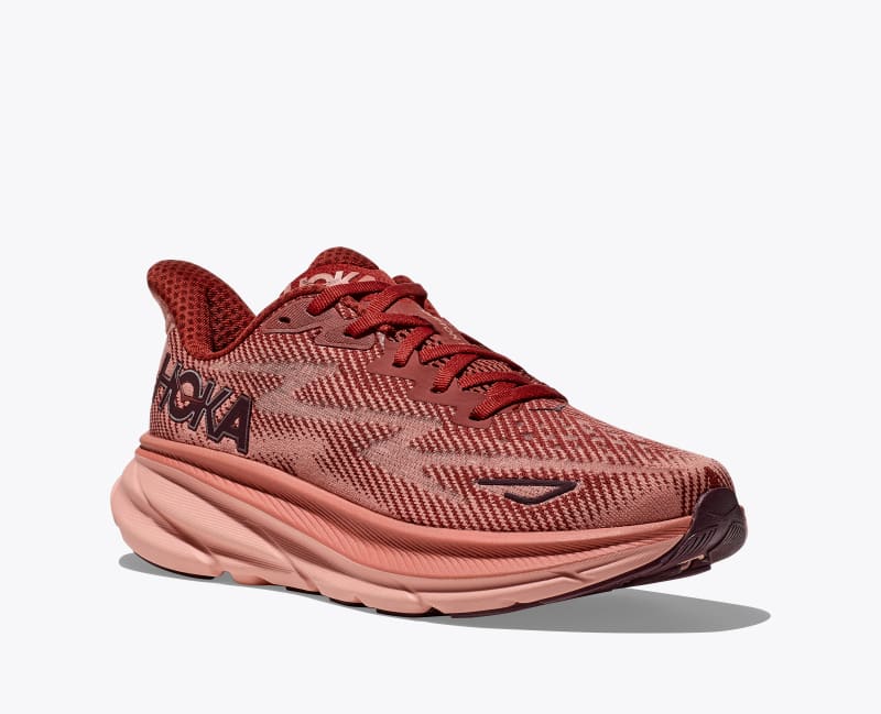 HOKA Women's Clifton 9 Shoes in Rust/Earthenware