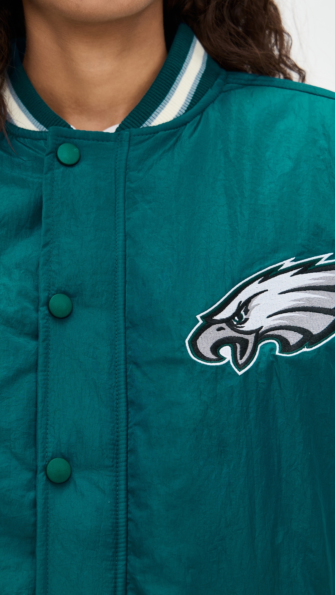 Eagles Colorblock Bomber Jacket Eagles Midnight Green/Sugar
