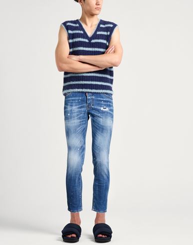 Man Jeans Blue Size 30 Cotton, Elastane