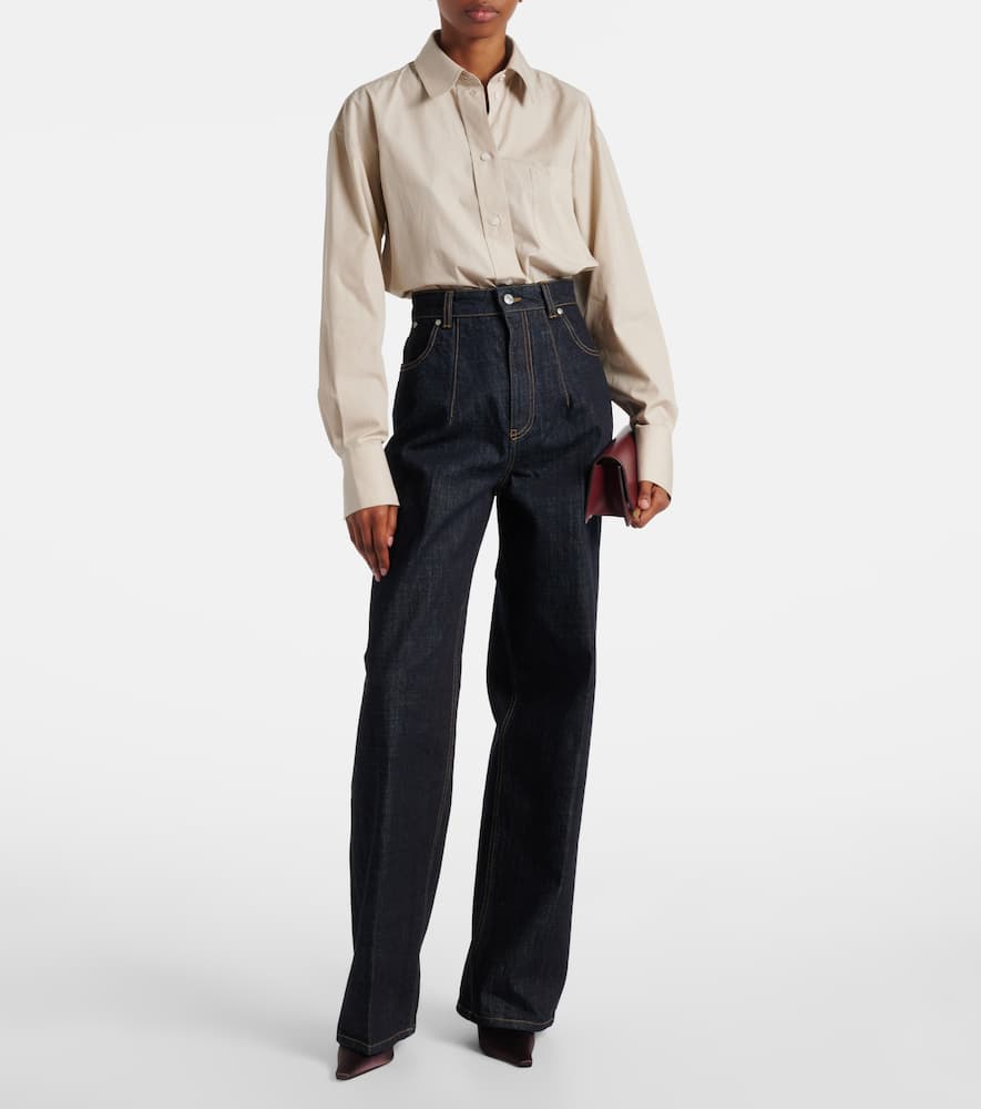 High-rise straight jeans