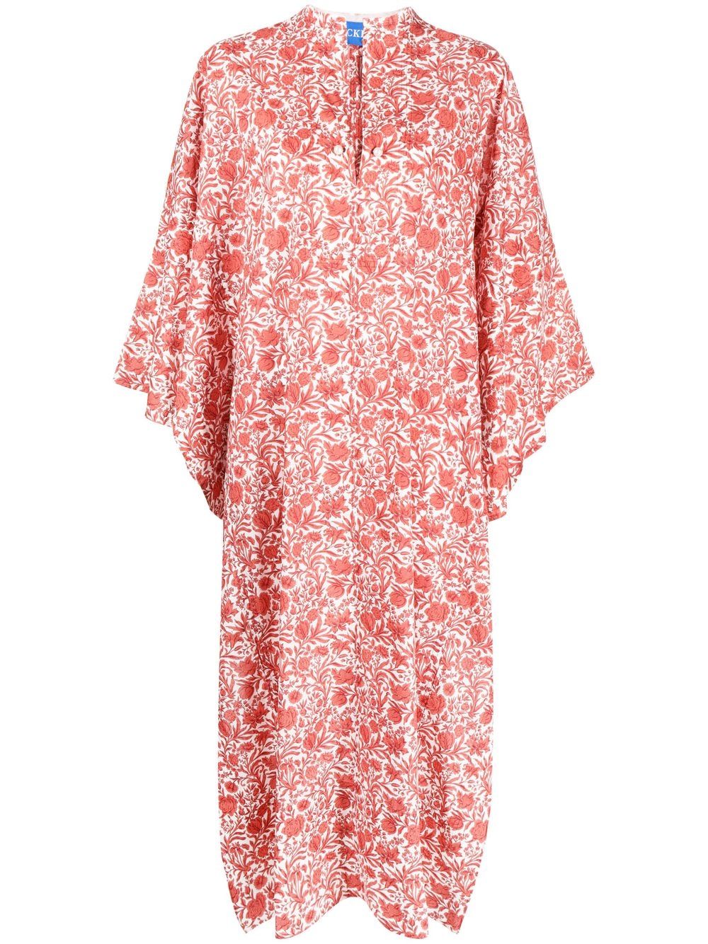 Joyce floral-print poncho - Green