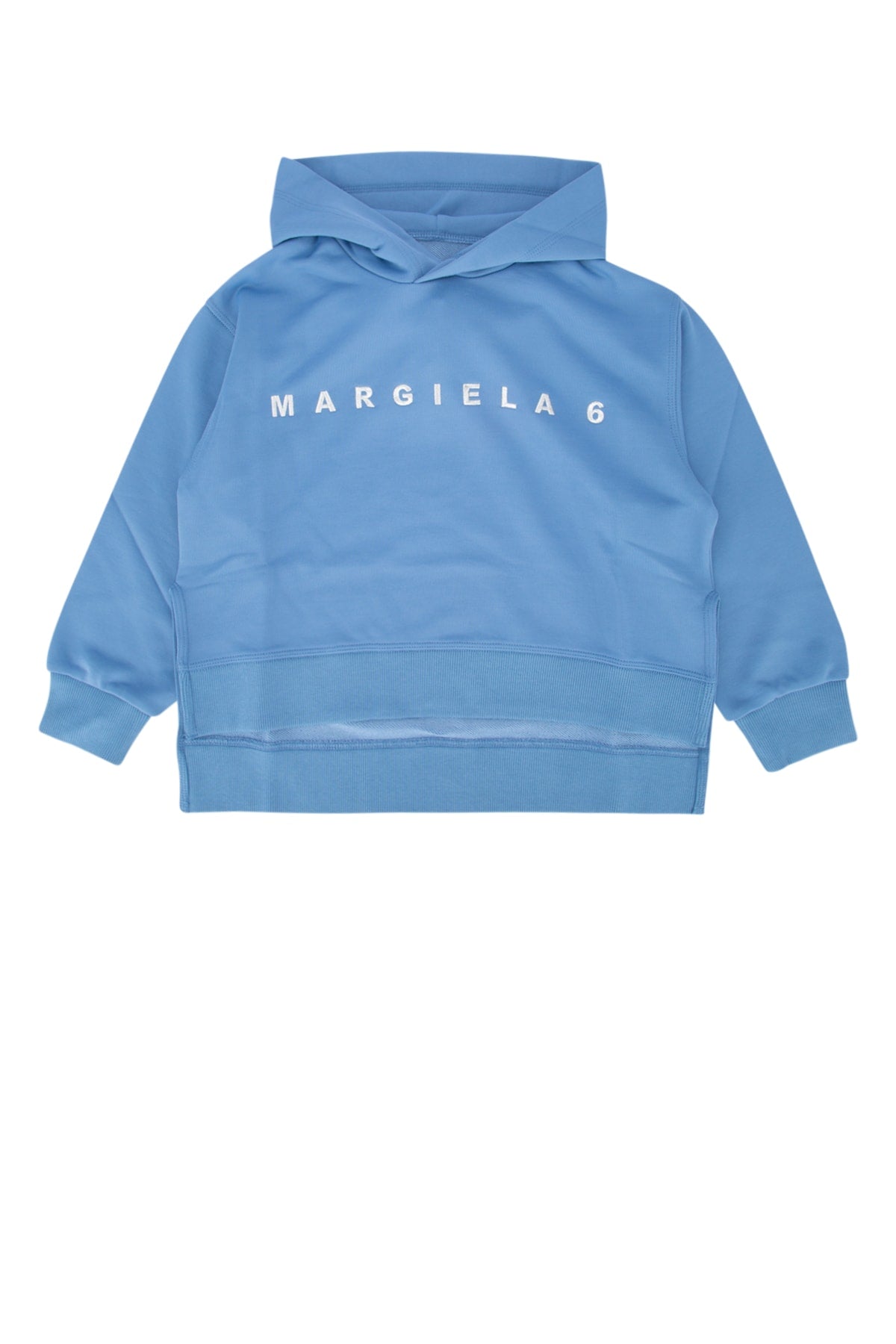 Logo-Embroidered Hoodie — Blue
