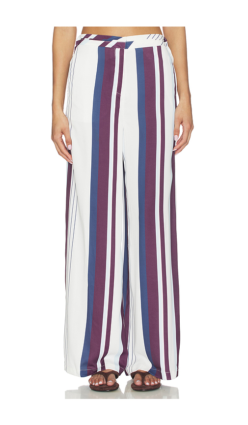 MADISON THE LABEL Rowena Pant in White,Wine. XS. Also in L