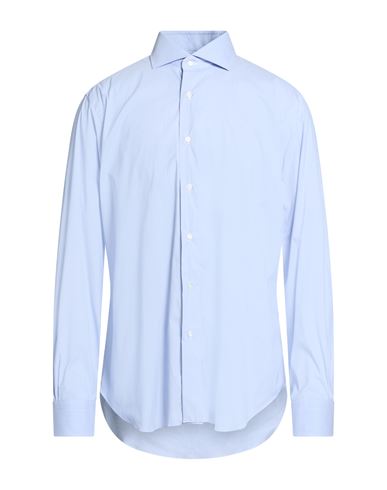 Man Shirt Light blue Size 16 Cotton