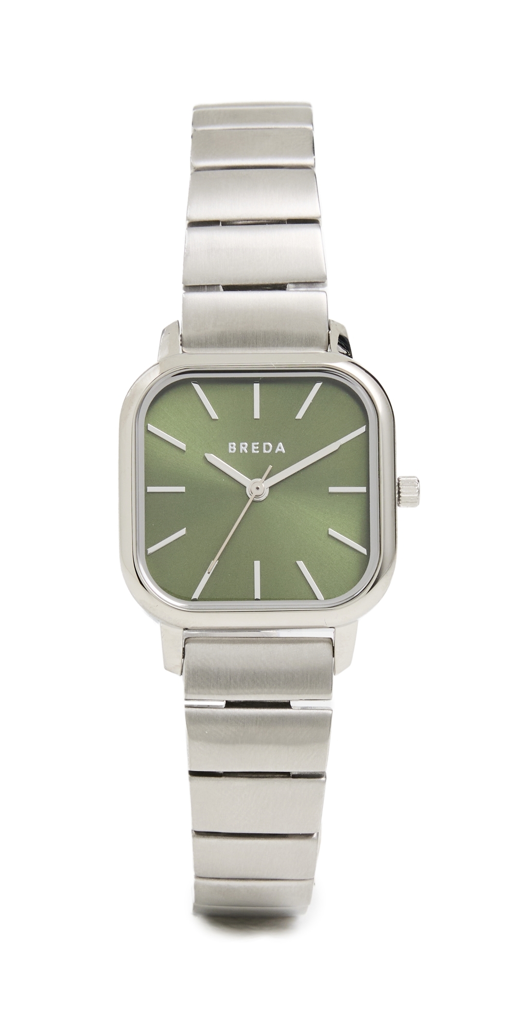 Esther Watch Silver/Moss One Size