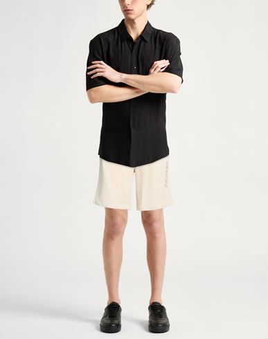 Man Shorts & Bermuda Shorts Cream Size L Cotton