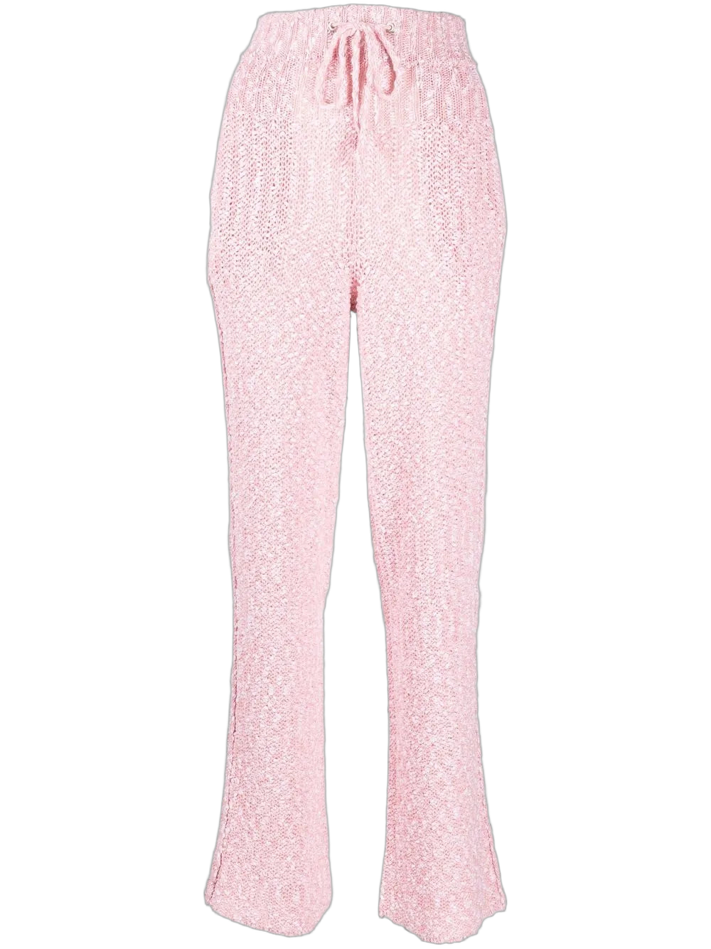 Drawstring-Fastening Waist Trousers — Pink